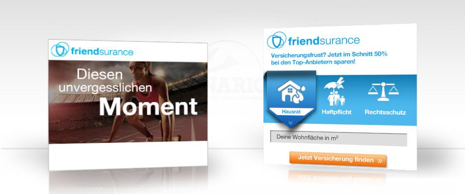 Zinario References | Friendsurance Display Ads